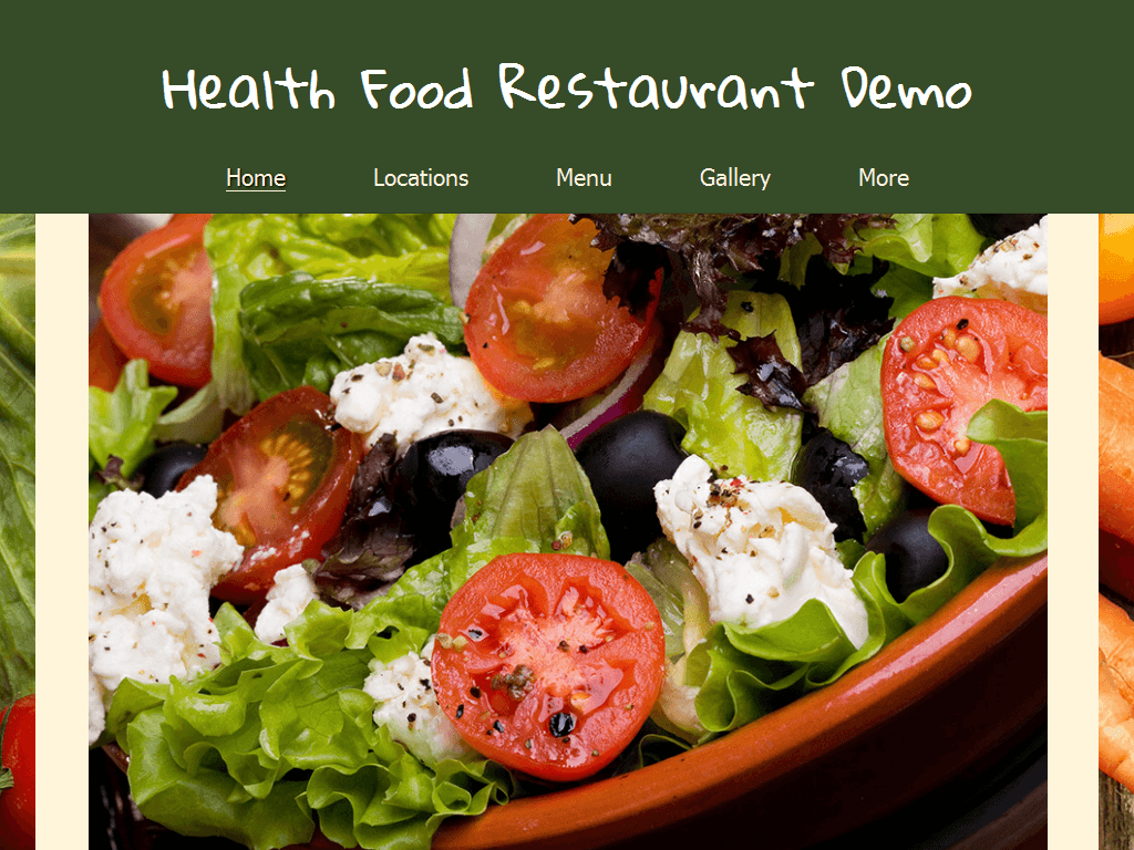 Healthy Restaurant Demo