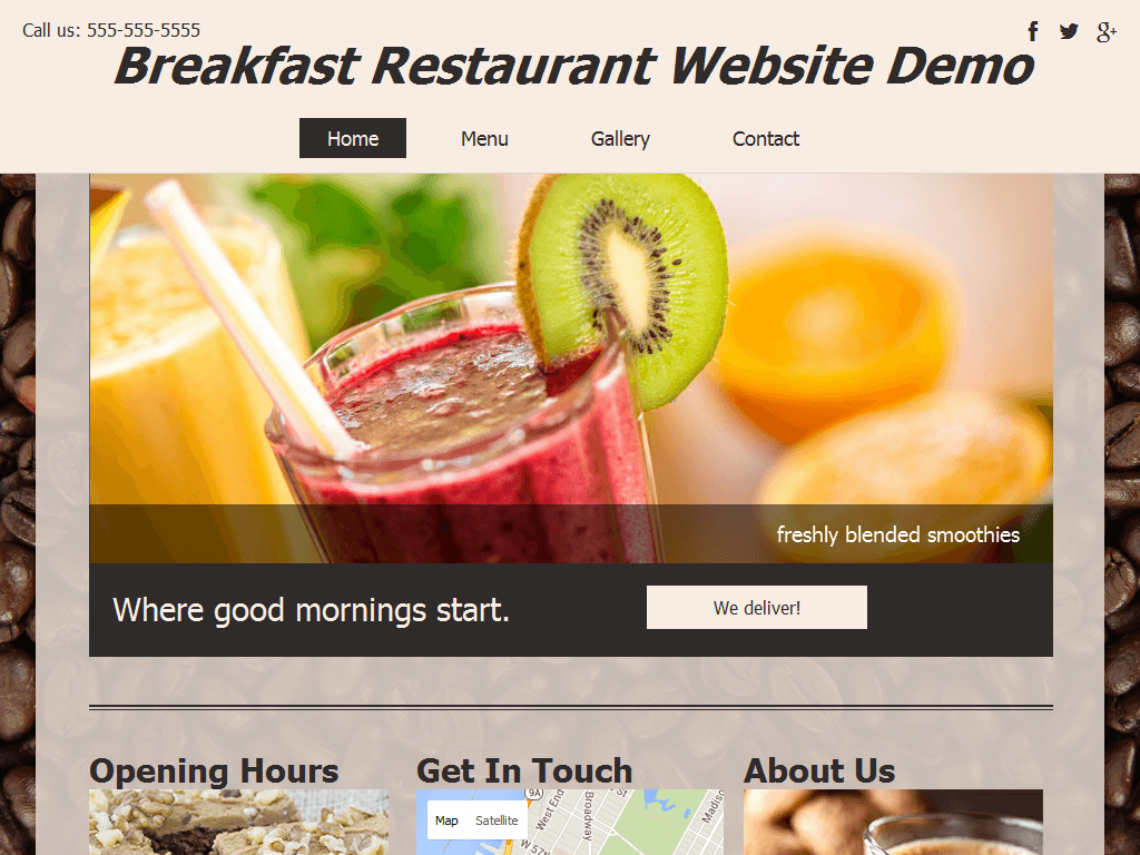 Breakfast Place Website Demo