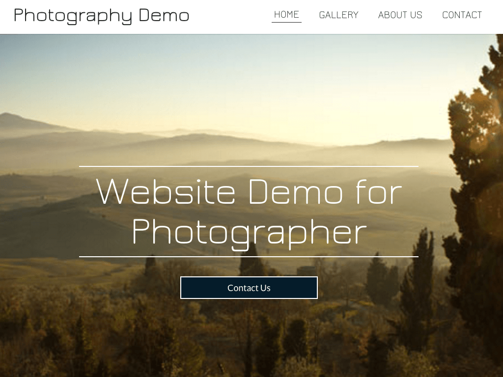 Photography Website Demo