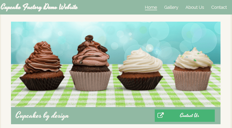 Cupcake Factory Website Demo